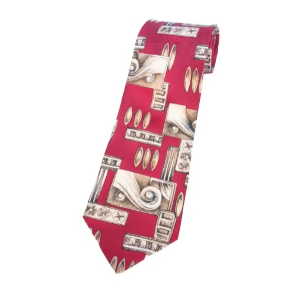 Vintage Silk Michael Austin Tie | EUC | Burgundy & Tans